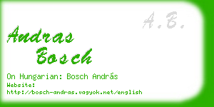 andras bosch business card
